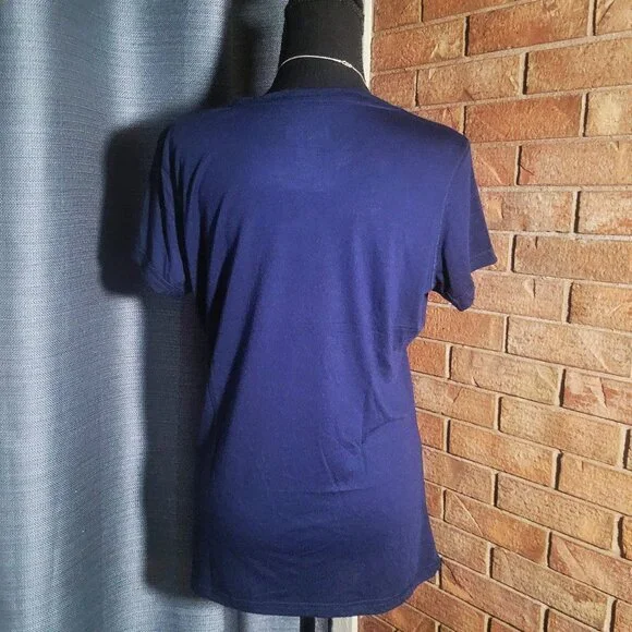 NWOT Denver Broncos Women's Round Neck Short Sleeve T-Shirt - Navy Size L - Picture 5 of 9